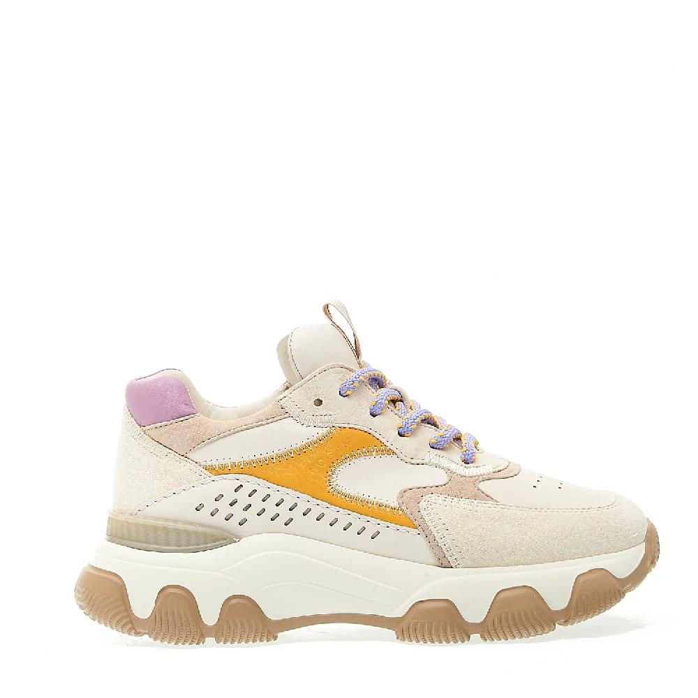 Sorelle Perego hyperactive in pelle panna spoiler stringhe lilla In Saldo