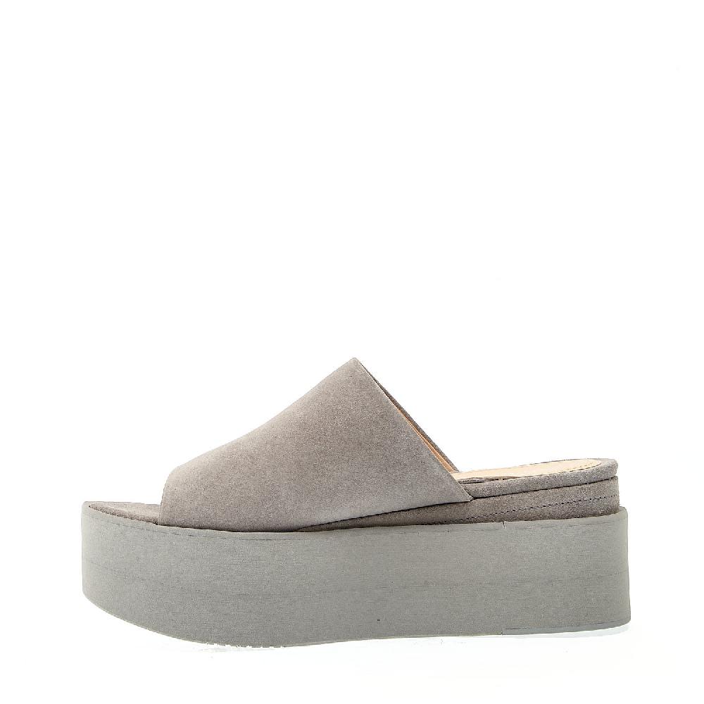 Sorelle Perego ciabatta zeppa extralight camoscio grigio Nuova
