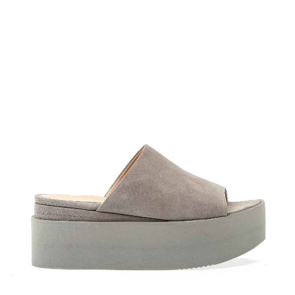 Sorelle Perego ciabatta zeppa extralight camoscio grigio Nuova