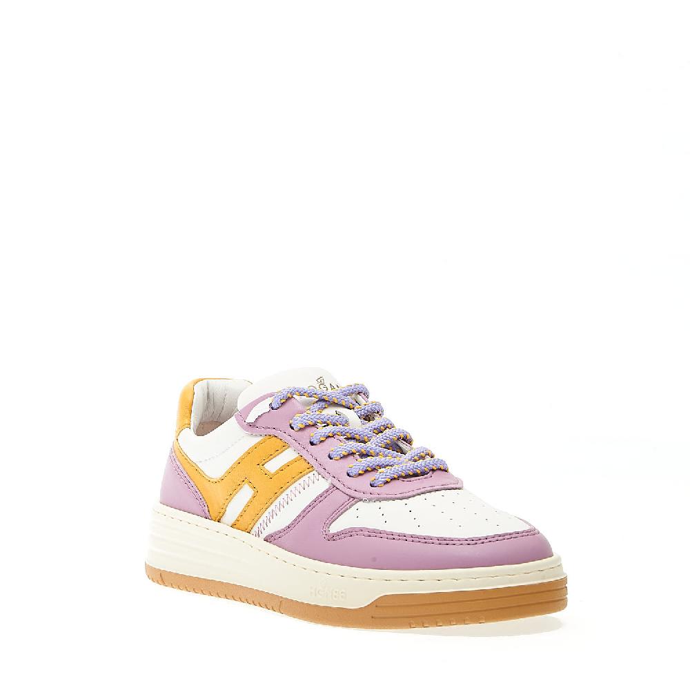 Sorelle Perego basket in pelle lilla H giallo Sconto di tempo limitato