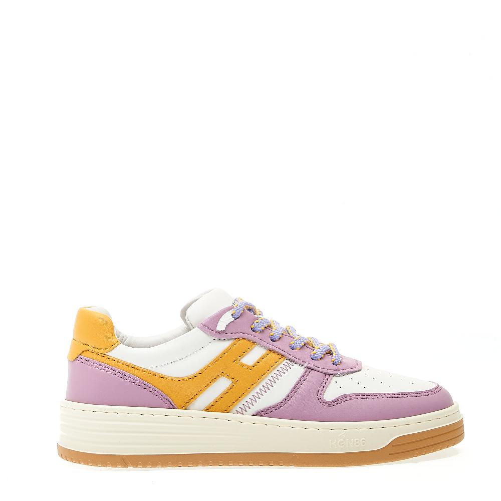 Sorelle Perego basket in pelle lilla H giallo Sconto di tempo limitato