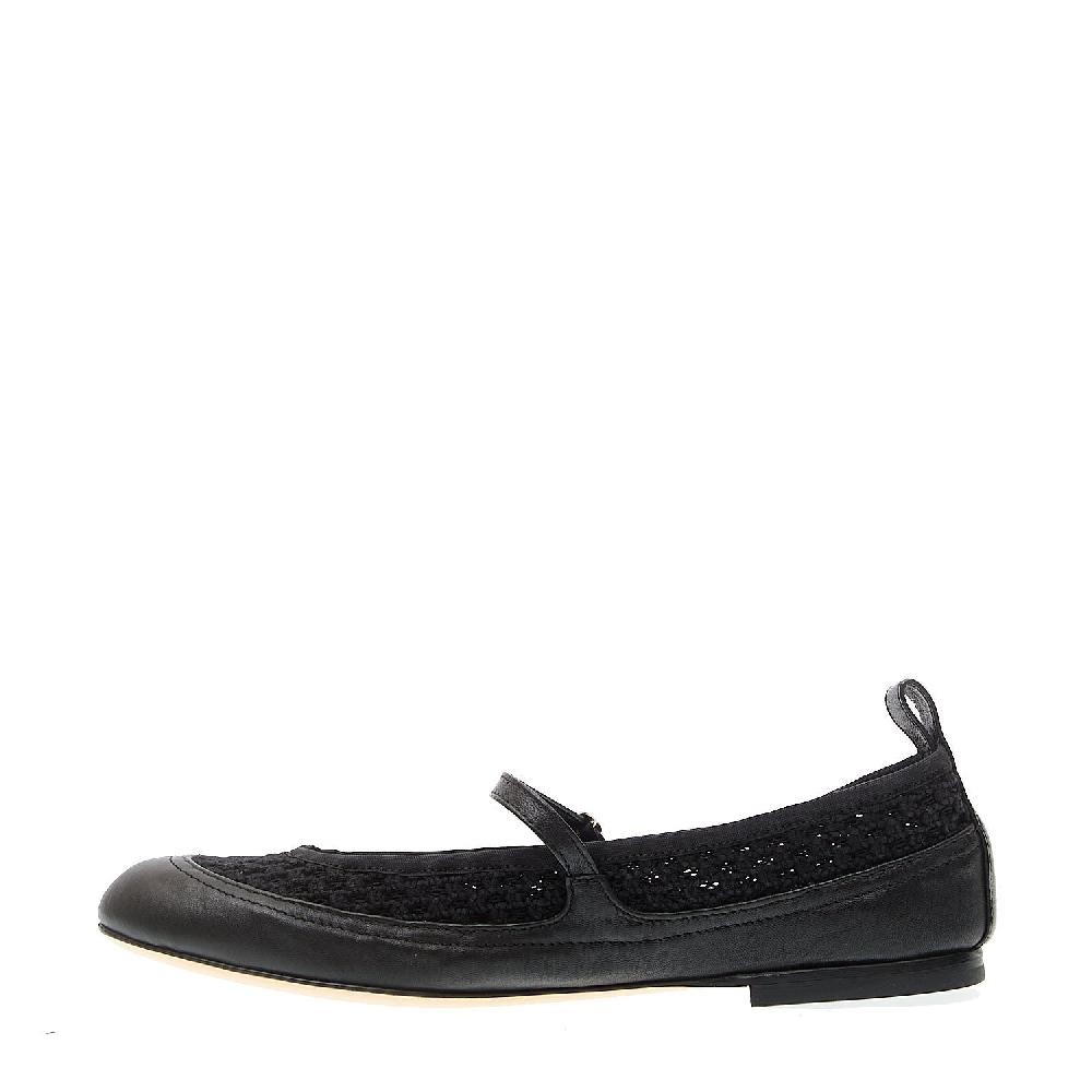 Sorelle Perego ballerina pelle nera con cinturino Prezzo di fabbrica