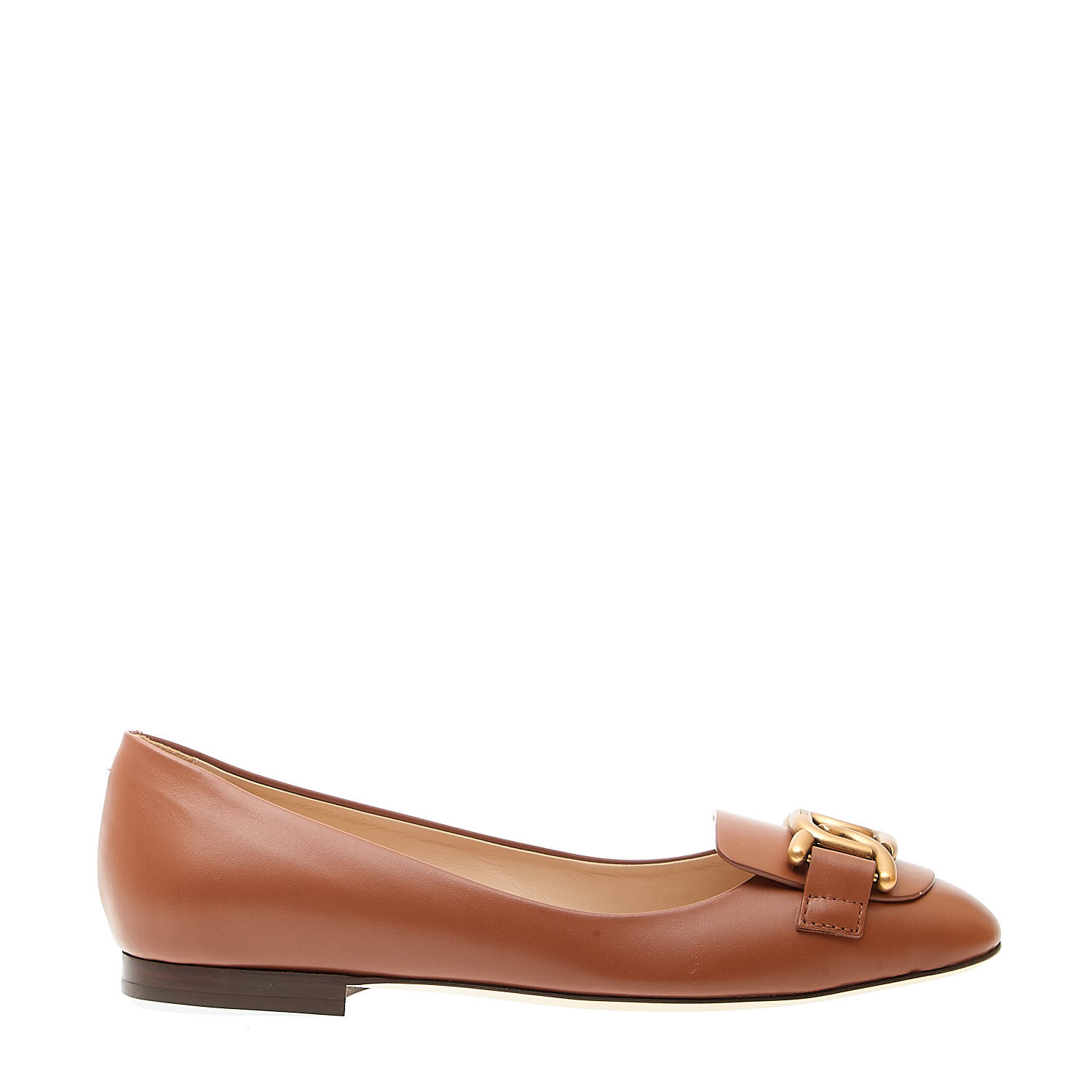 Sorelle Perego ballerina con fibbia oro pelle cuoio