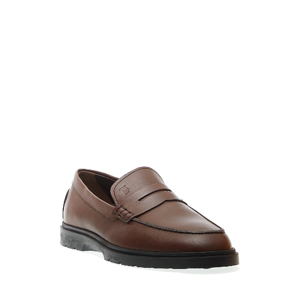 Sorelle Perego mocassino in pelle marrone fondo in gomma marrone Shopping online
