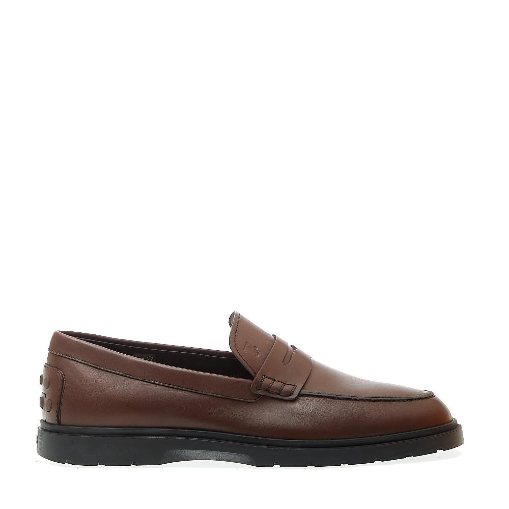Sorelle Perego mocassino in pelle marrone fondo in gomma marrone Shopping online