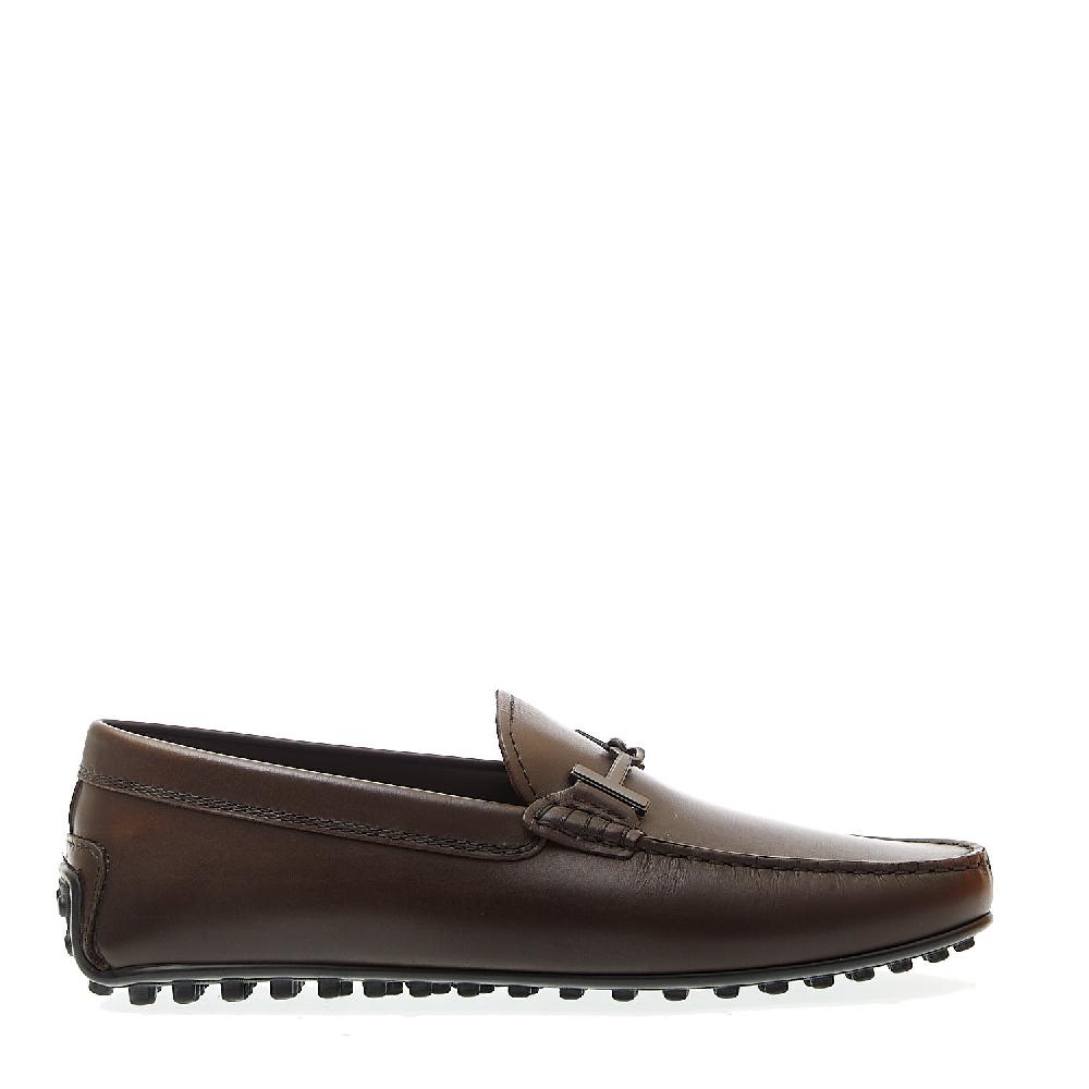 Sorelle Perego city gommino in pelle marrone fibbia Offerta natalizia