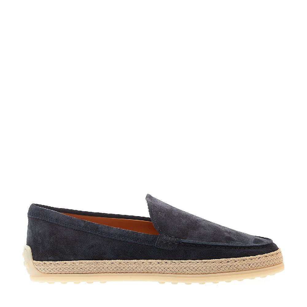 Sorelle Perego pantofola in camoscio blu con corda Vendita calda