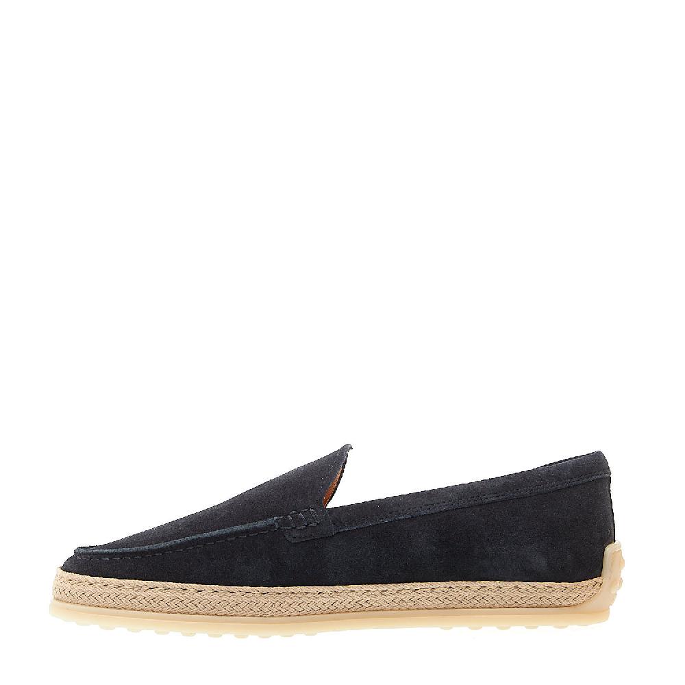 Sorelle Perego pantofola in camoscio blu con corda Vendita calda
