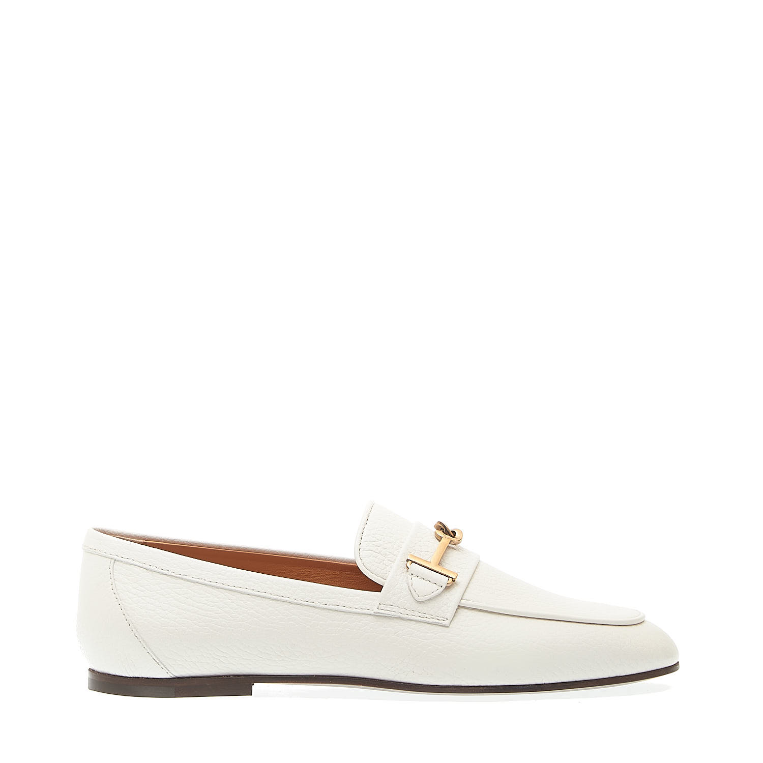 Sorelle Perego mocassino in pelle bianco morsetto Online Outlet