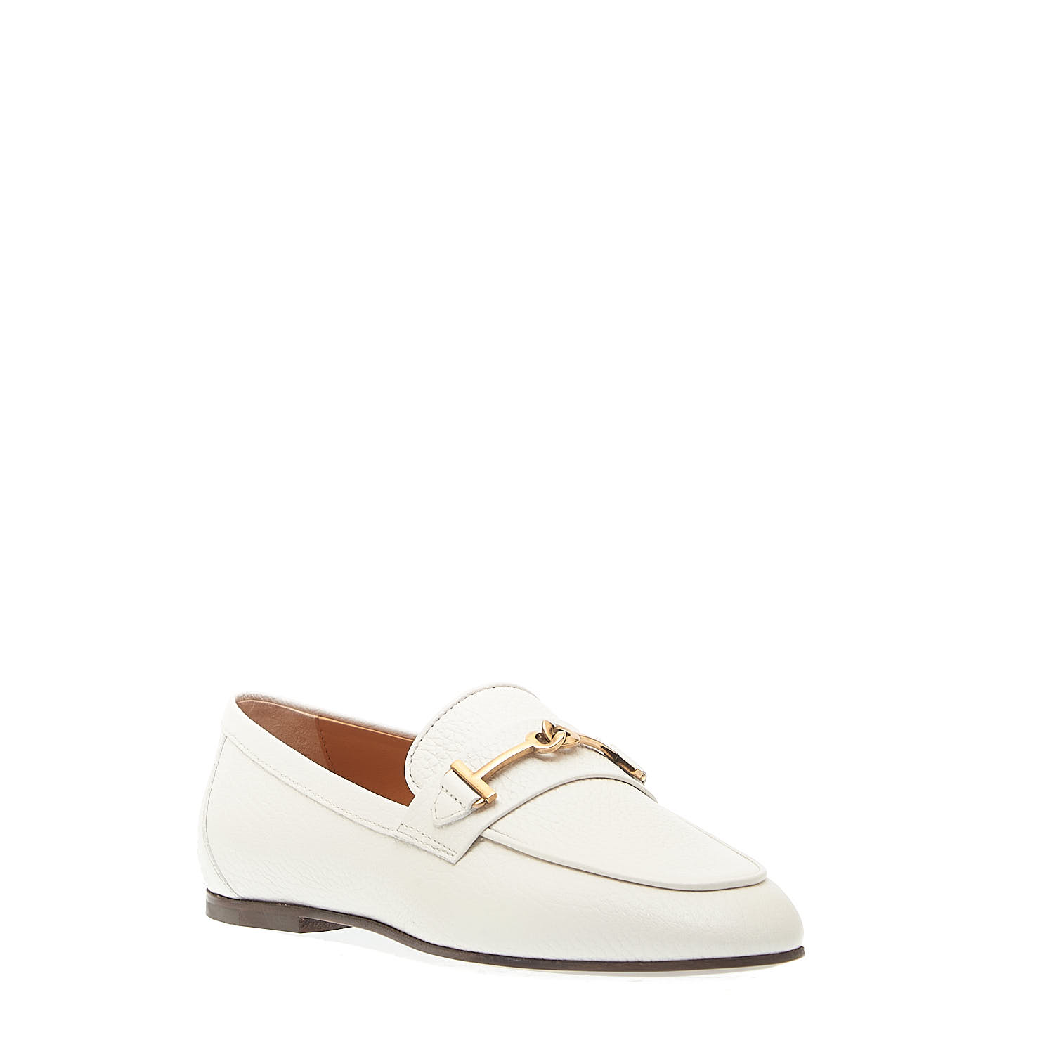 Sorelle Perego mocassino in pelle bianco morsetto Online Outlet