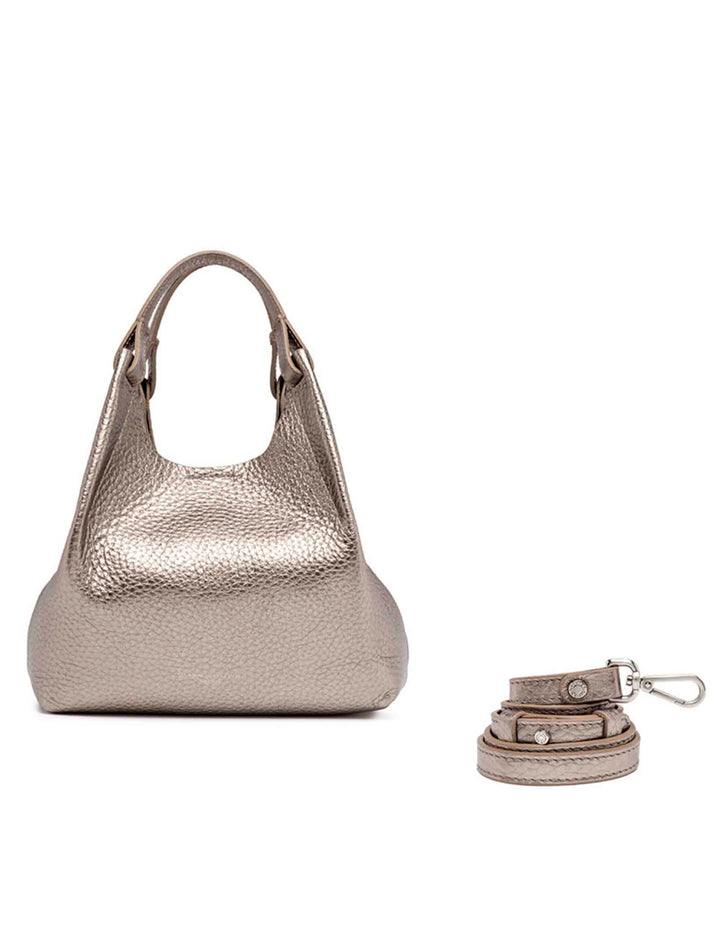 Spatarella Borsa donna mini Dua in pelle argento Hotsell