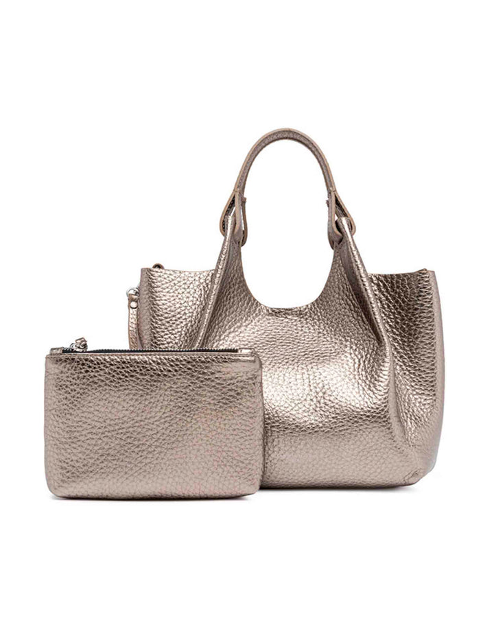 Spatarella Borsa donna mini Dua in pelle argento Hotsell
