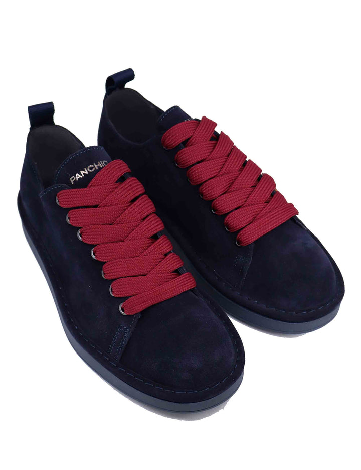 Spatarella Sneakers uomo in camoscio blu Vendita Calda