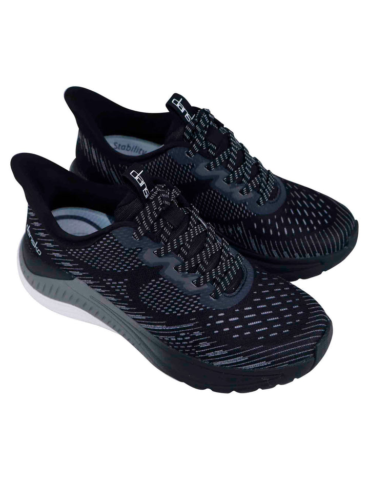 Spatarella Sneakers donna Mesh in tela nera Saldi Di Fabbrica