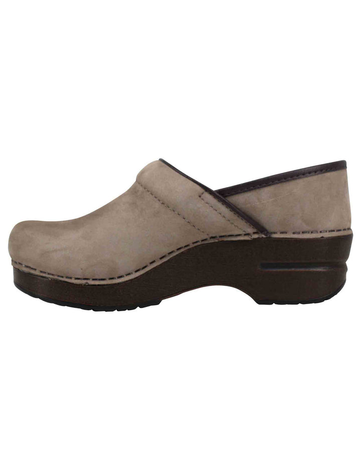 Spatarella Clogs donna Professional in nabuk taupe Vendite Flash