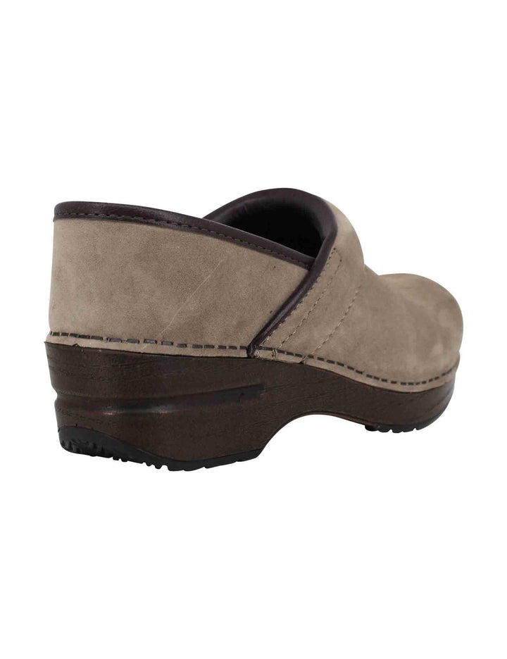 Spatarella Clogs donna Professional in nabuk taupe Vendite Flash