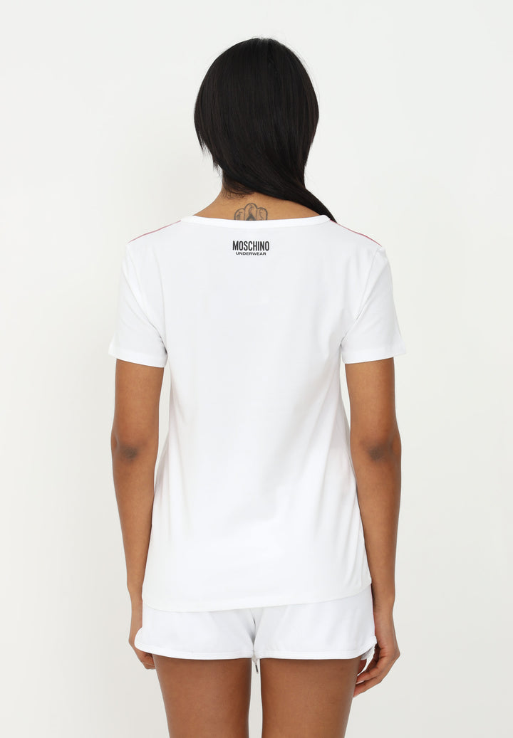 Spatarella T-shirt donna in cotone bianco Nuova