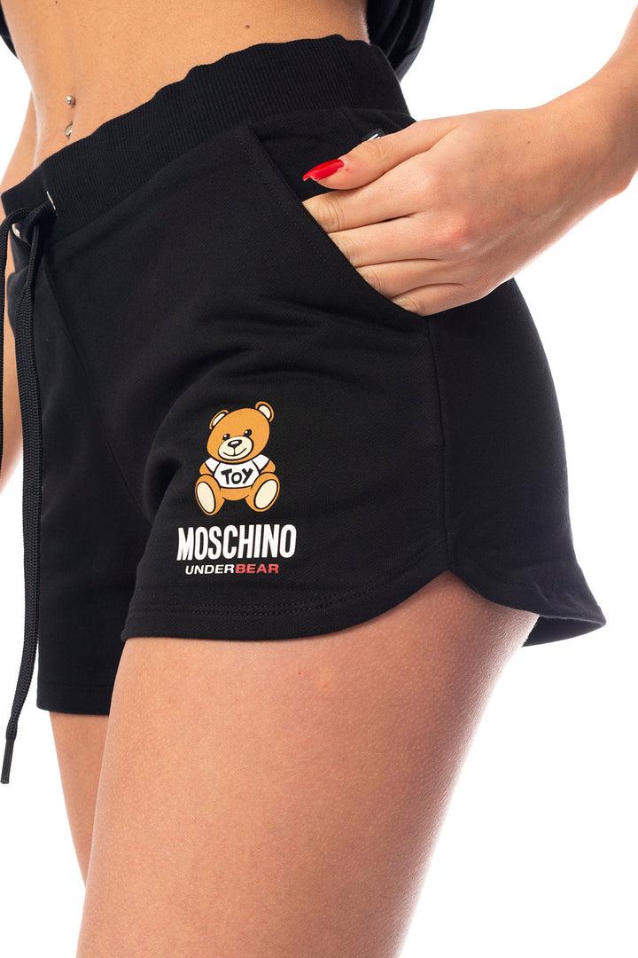 Spatarella Pantaloncini donna in jersey cotone nero Italia