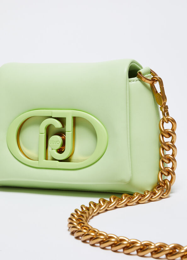 Spatarella Borse donna a tracolla LaPuffy in similpelle verde Spedizione Gratuita