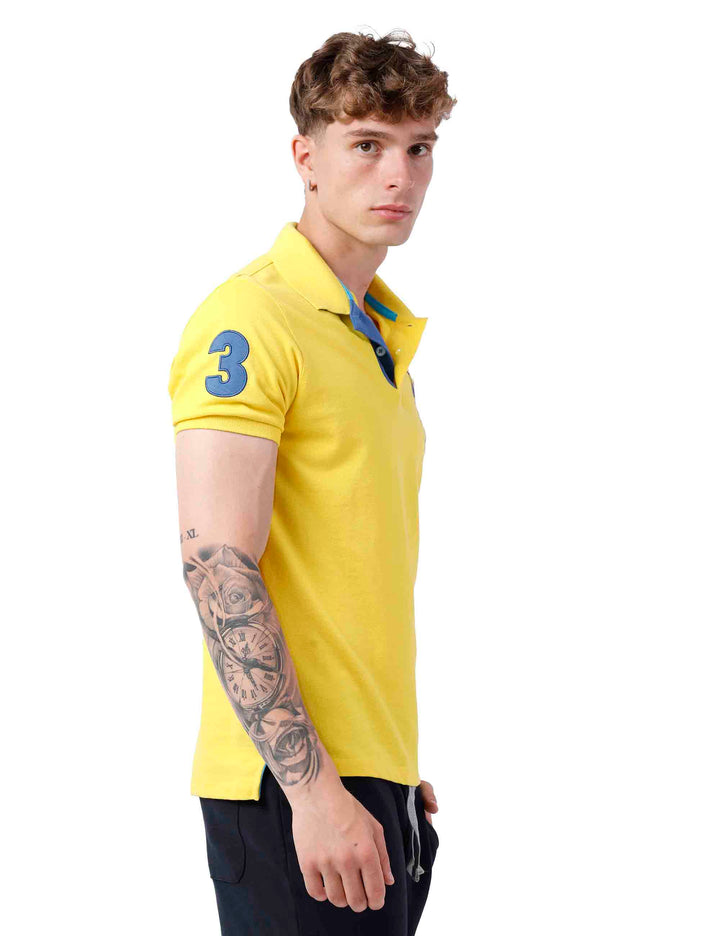 Spatarella Polo uomo in cotone giallo
