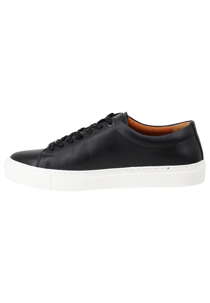 Spatarella Sneakers uomo Martin in pelle nera con suola in gomma Black Friday