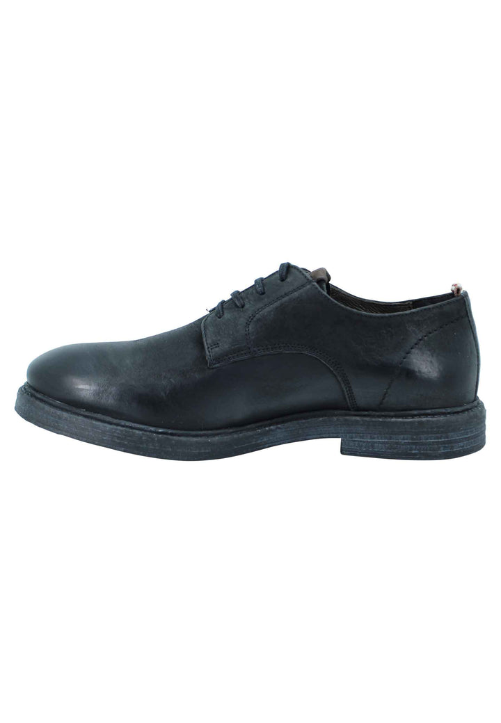 Spatarella Stringata uomo in pelle nera suola in gomma e sottopiede memory foam Offerta San Valentino