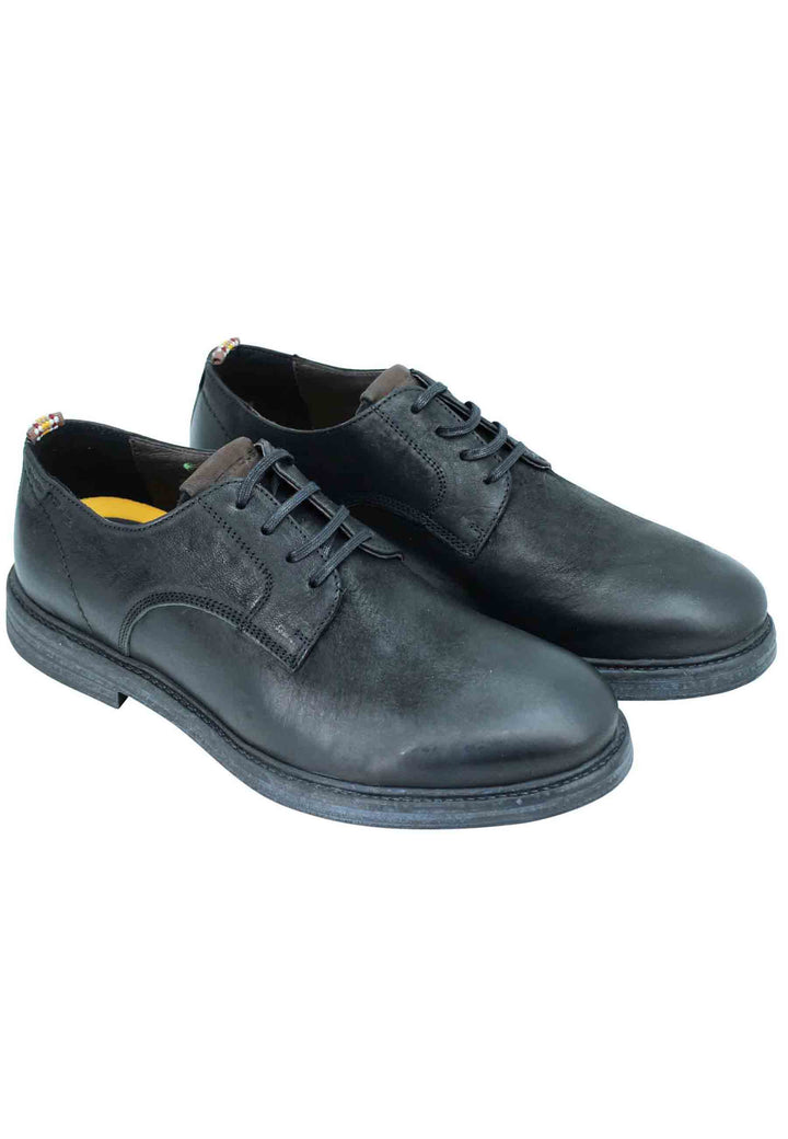 Spatarella Stringata uomo in pelle nera suola in gomma e sottopiede memory foam Offerta San Valentino