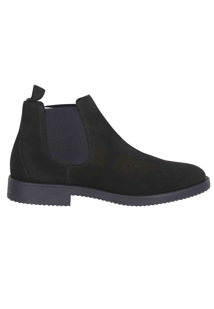 Spatarella Chelsea boots uomo in camoscio nero con suola in para Fino Al -60%