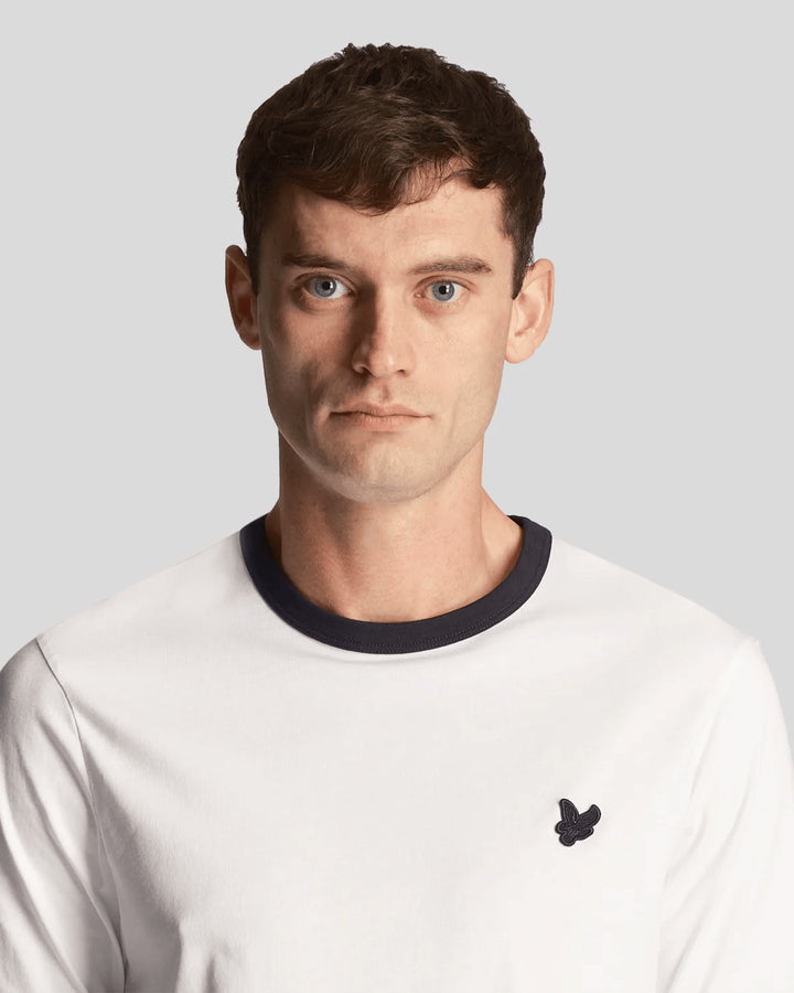 Spatarella T-shirt uomo in cotone bianco