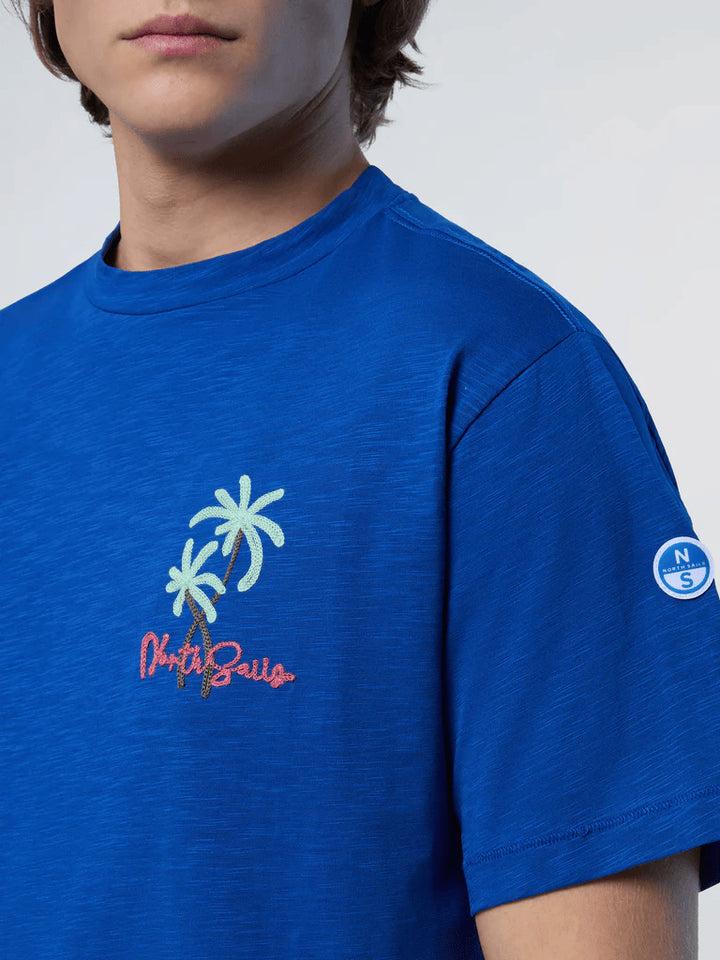 Spatarella T-shirt uomo in cotone blu 692985-0790