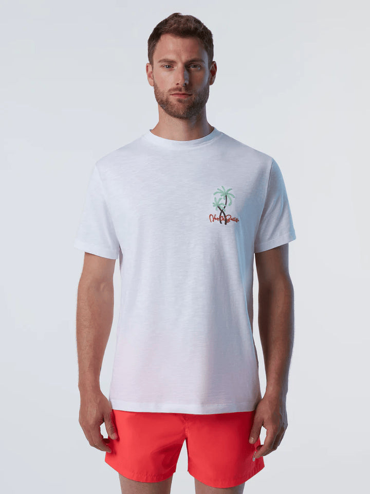 Spatarella T-shirt uomo in cotone bianco 692985-0101