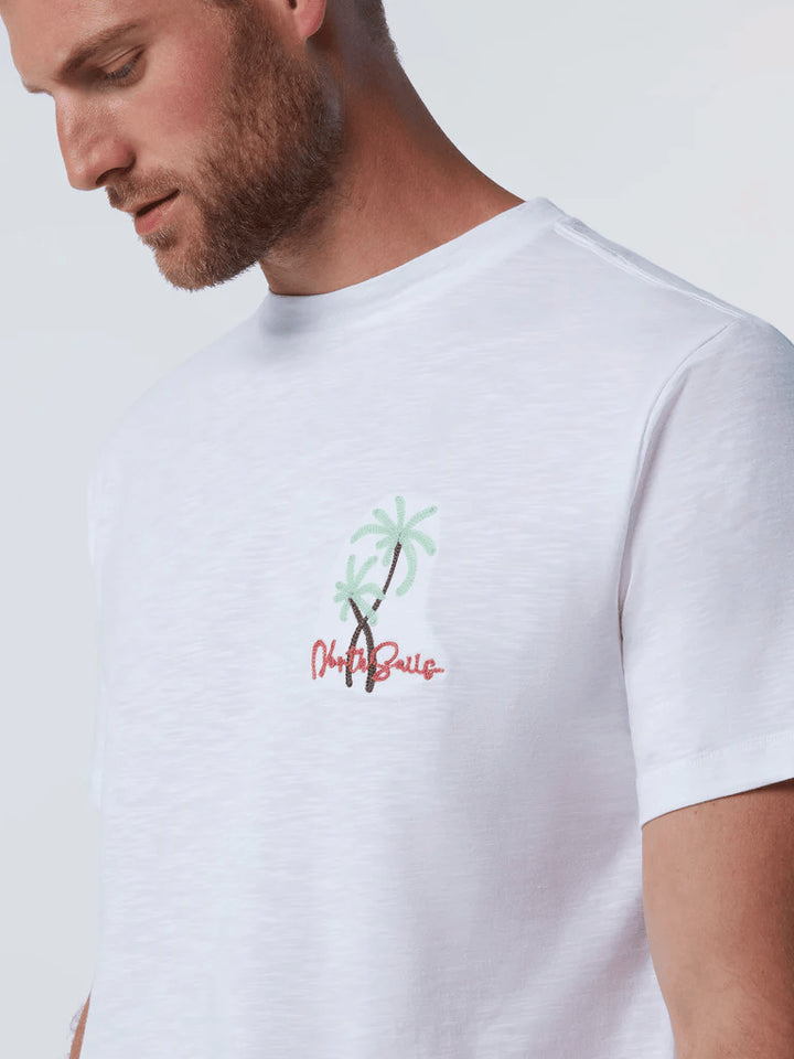 Spatarella T-shirt uomo in cotone bianco 692985-0101 Affare Del Giorno