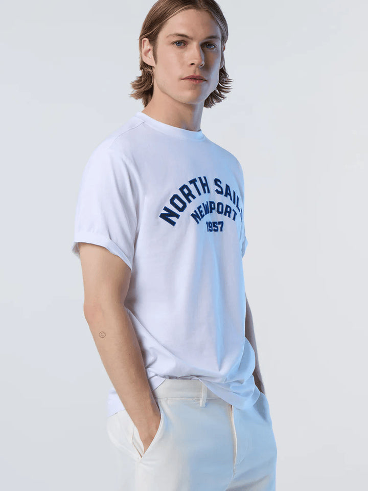 Spatarella T-shirt uomo in cotone bianco 692988-0101
