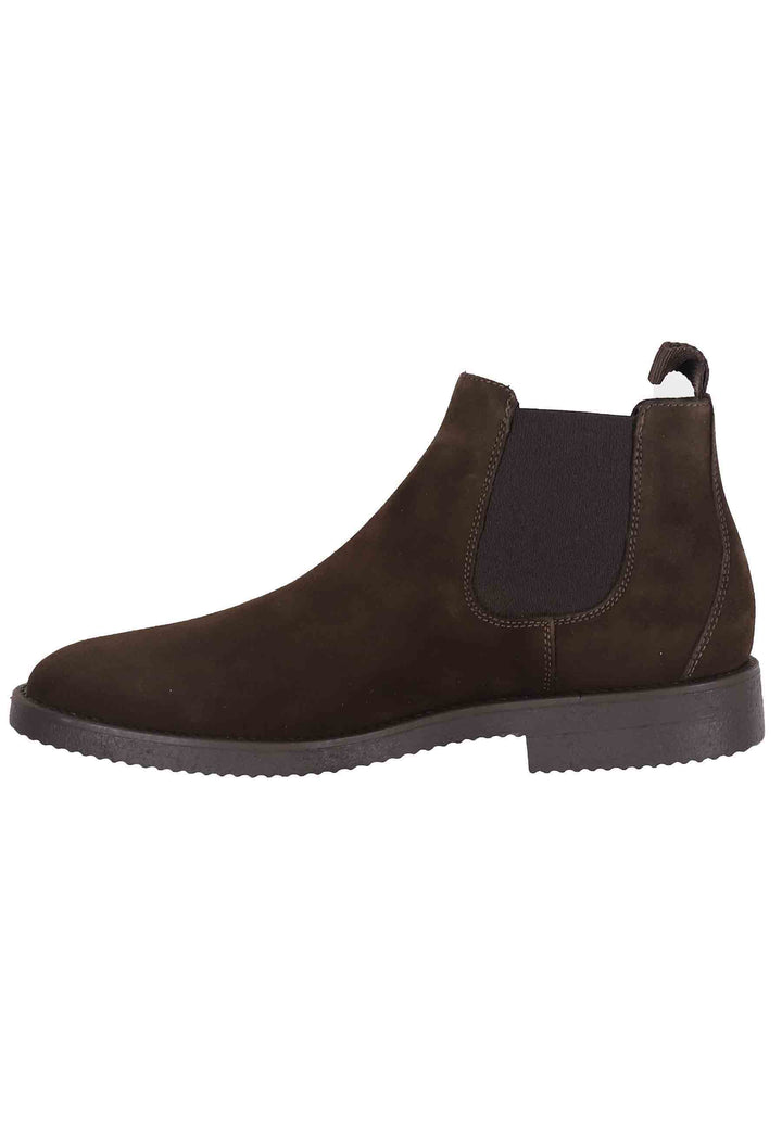 Spatarella Chelsea boots uomo in camoscio testa di moro con suola in para Sottocosto
