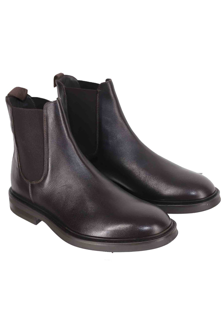Spatarella Chelsea boots uomo in pelle testa di moro con suola in gomma Pezzi Unici