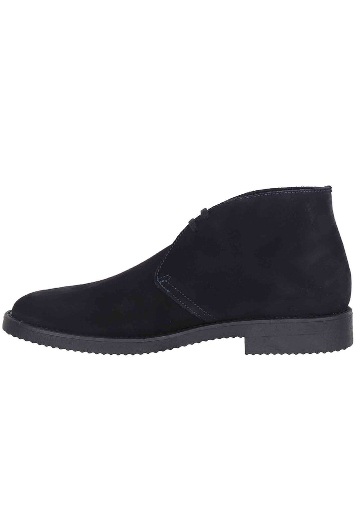 Spatarella Polacchine uomo in camoscio blu con suola in para Offerta