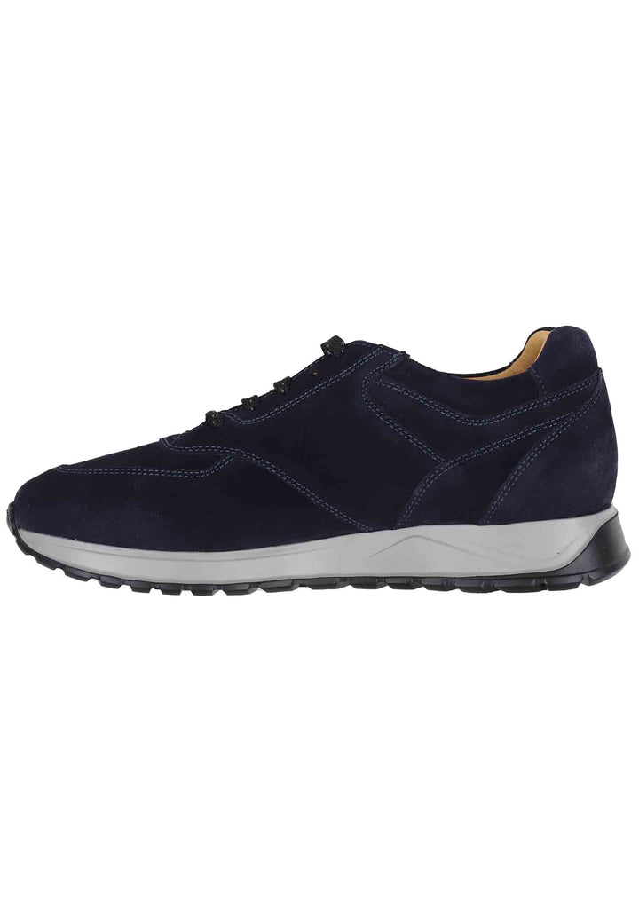 Spatarella Sneakes da uomo in camoscio blu con suola in gomma Online
