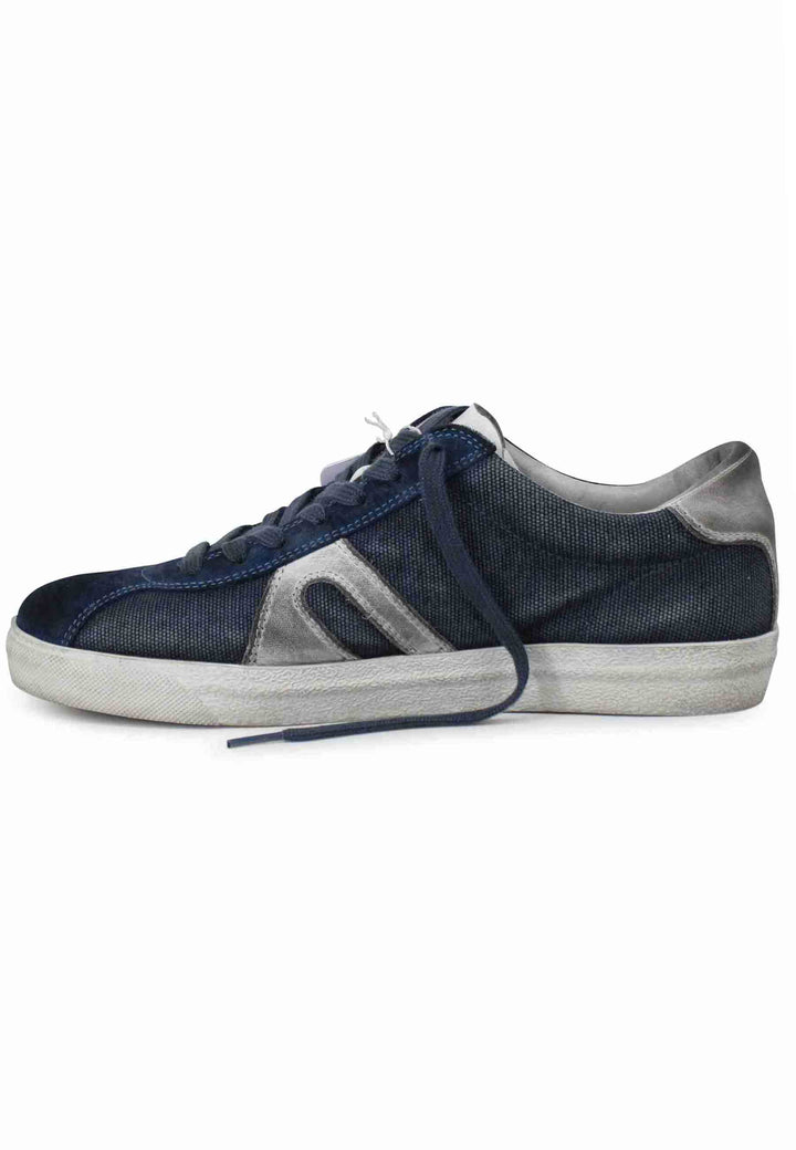 Spatarella Sneakers uomo in canvas vintage blu Vendite Flash
