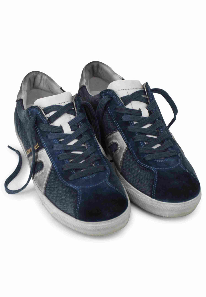 Spatarella Sneakers uomo in canvas vintage blu Vendite Flash