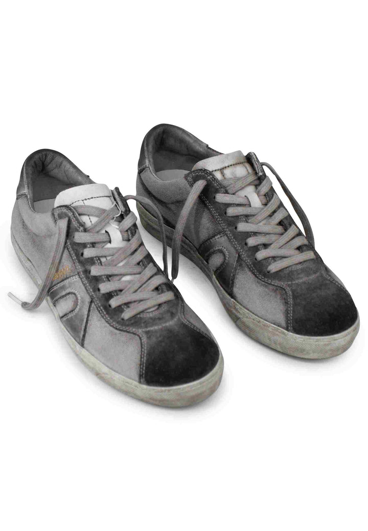 Spatarella Sneakers uomo in canvas vintage grigio Negozio