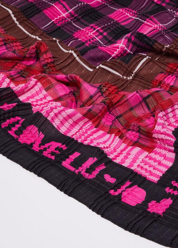 Spatarella Foulard donna in plissé fucsia Nuovo