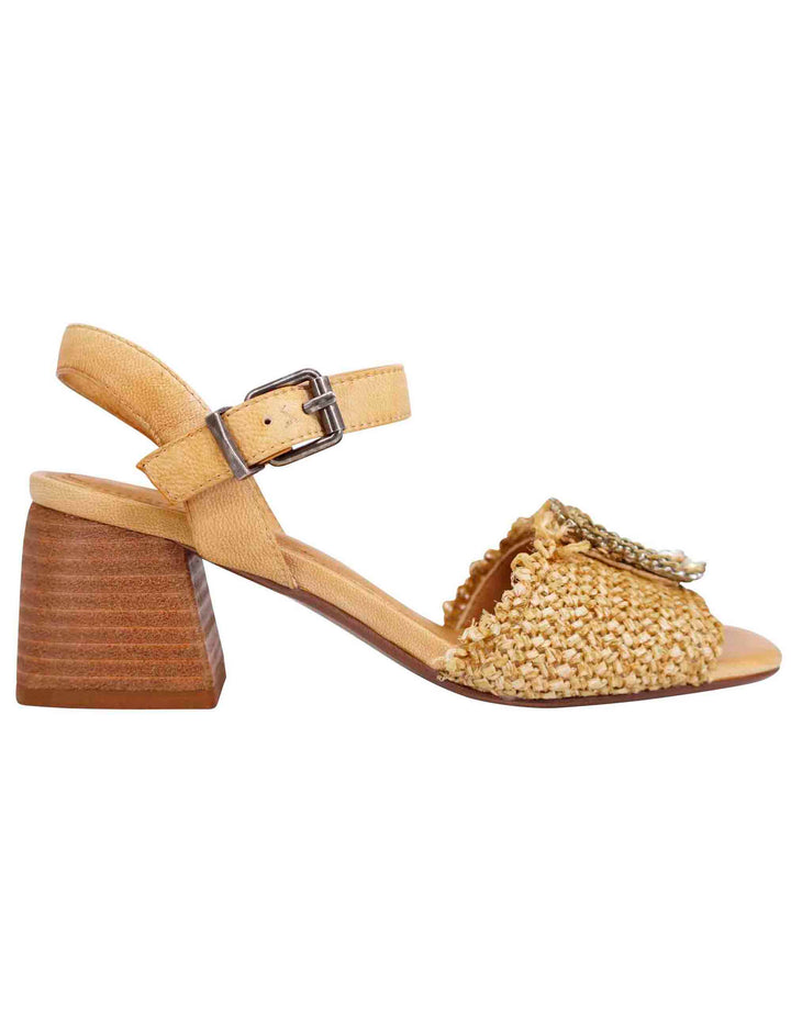 Spatarella Sandali donna in rafia naturale con strass e cinturino alla caviglia Ultimo giorno
