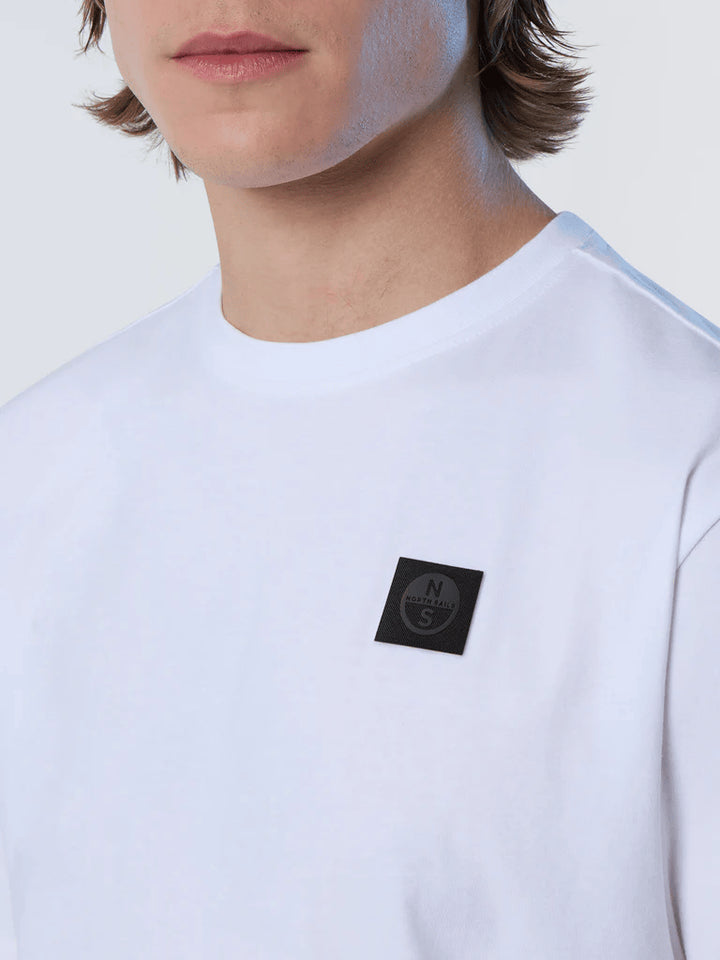 Spatarella T-shirt uomo in cotone bianco 692981-0101 Super sconto