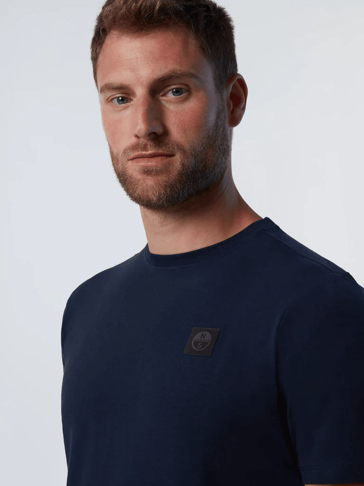 Spatarella T-shirt uomo in cotone blu 692981-0802 50% di sconto con spedizione gratuita