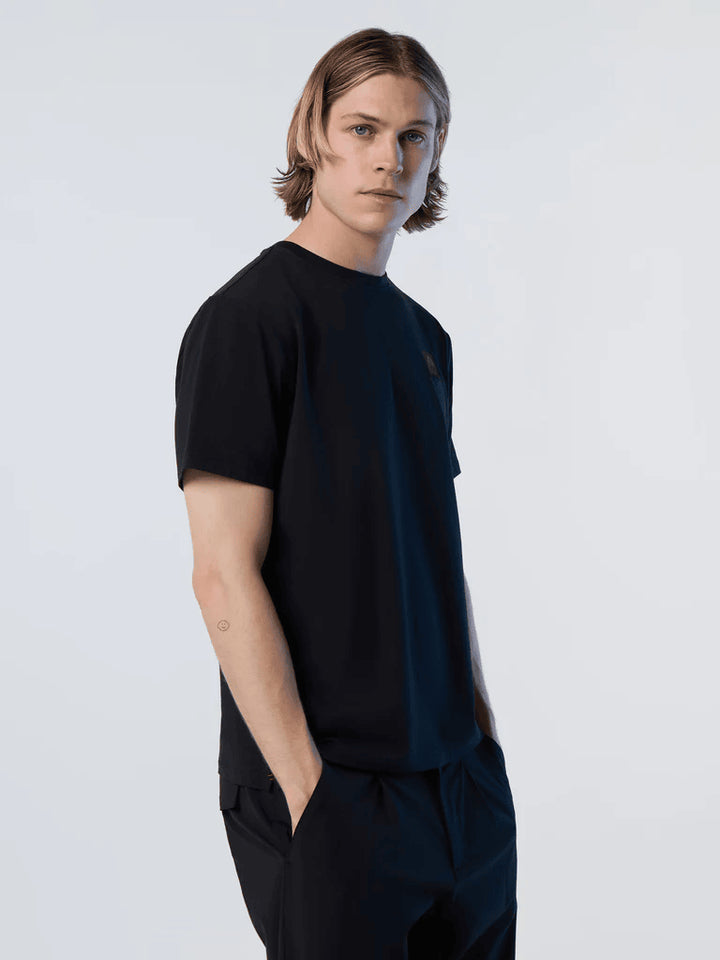 Spatarella T-shirt uomo in cotone nero 692981-0999 Trasporto libero internazionale