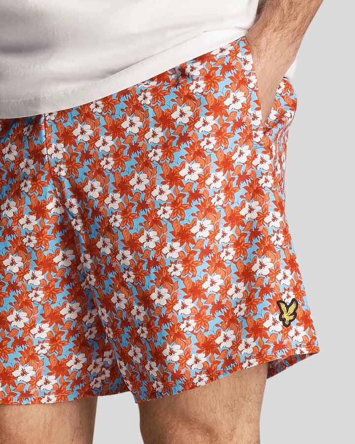 Spatarella Costumi uomo in tessuto a fiori Officina