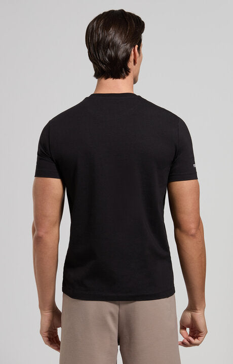 Spatarella T-shirt uomo girocollo in jersey nero bmt0162-8000 Nuovo