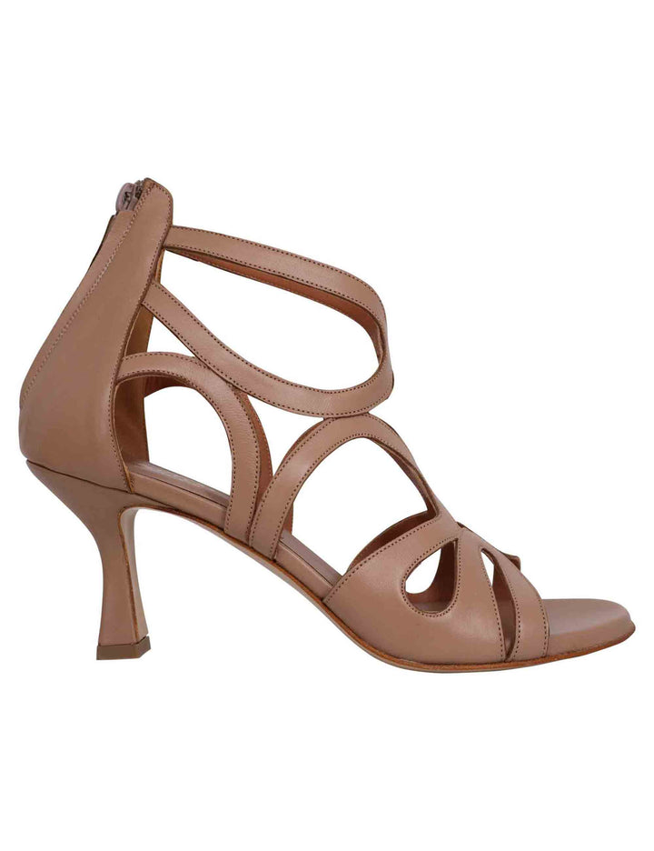 Spatarella Sandali donna in pelle naturale con tallone chiuso e punta tonda Affare Del Giorno