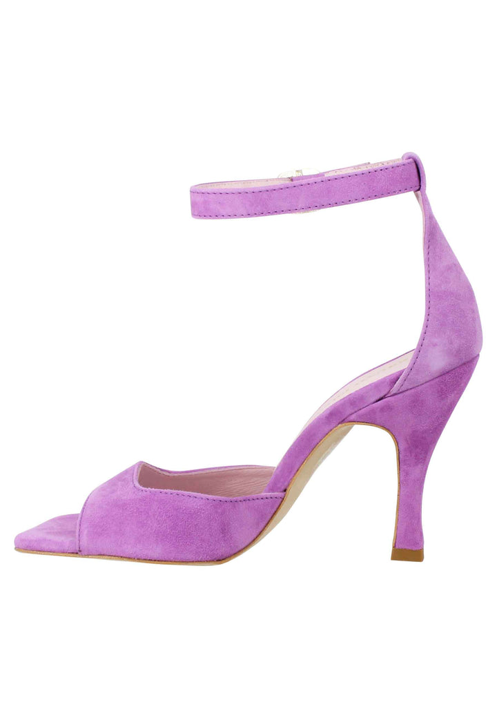 Spatarella Sandali donna Soly Lea in camoscio glicine con cinturino alla caviglia Flash Sale