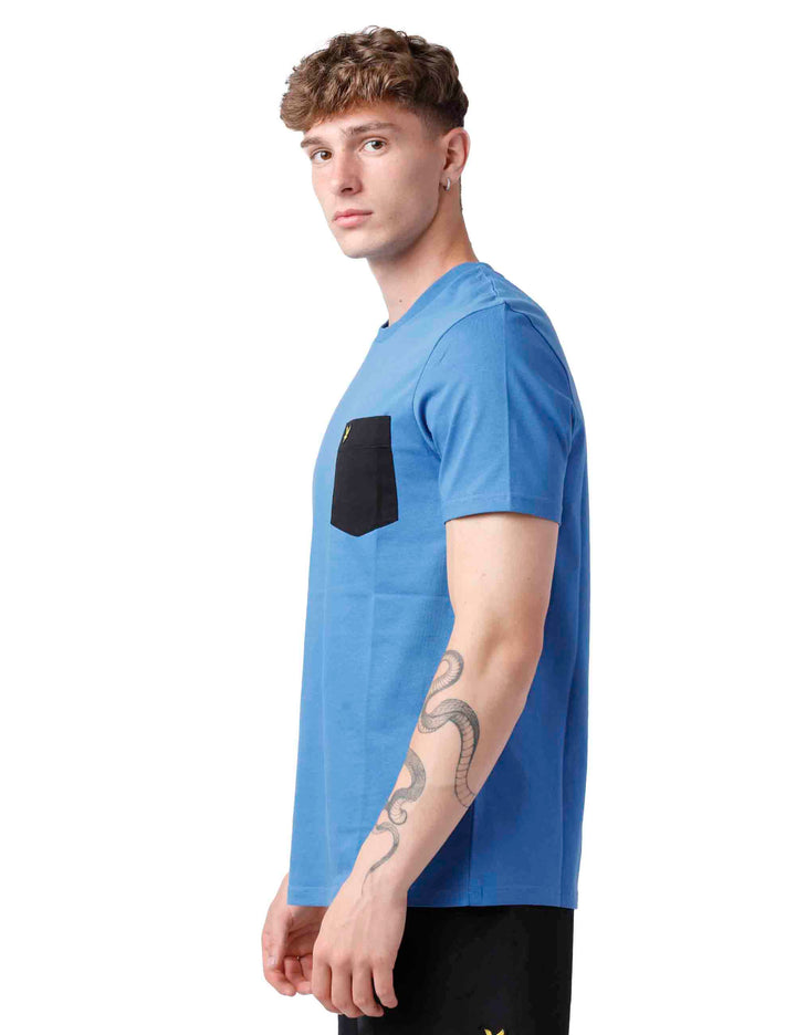 Spatarella T-shirt uomo in cotone blu Offerta San Valentino